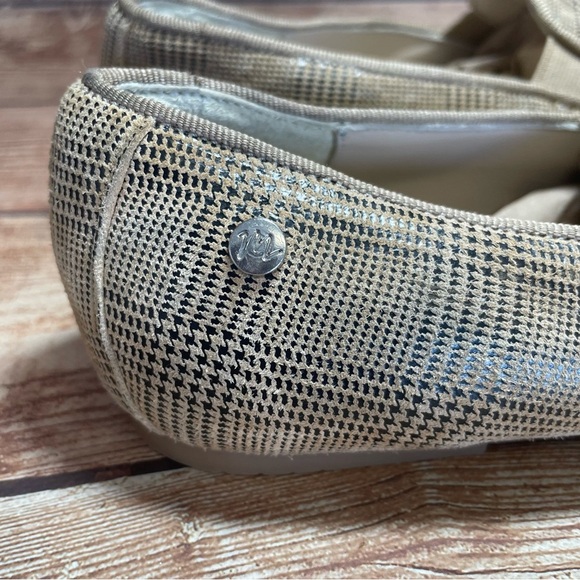 Manuela De Juan Honey Scottish Houndstooth Print Smoking Shoe size 34 usa 1.5 - Picture 5 of 9
